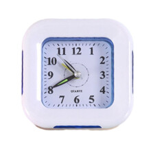Réveil enfant Zriyin, petit réveil simple en plastique, horloge de table, bleu
