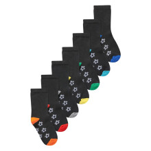 (12 UK Child-3 UK, Multicoloured) Ex Store Childrens/Kids Football Cotton Socks (Pack of 7)