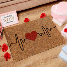 Tapis de sol Winysin pour la Saint-Valentin, salon ou chambre, tapis rouge en forme de cœur, décoration intérieure pour la Saint-Valentin
