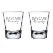 Lot de 2 verres à shot 50 ml (1,75 oz) - Verres à shot humoristiques pour la rééducation en garderie et les enseignants