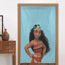 Perdea de ușă cu desene animate Moana, perdele opace pentru ușă, dormitor, bucătărie, perdele pentru ușă, perdele pentru intimitate, decor