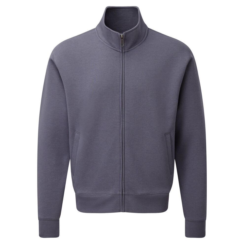 Russell (S, Convoy Grey) Mens Authentic Full Zip Jacket