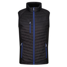 (3XL, Black/New Royal) Regatta Professional Mens Quilted Hybrid Gilet