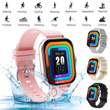 Jacenvly2024 Neue Smartwatch für Damen, kompatibel mit Bluetooth-Anrufen, Musikwiedergabe, Schrittzähler, wasserdicht, Goldfarbenes Geschenk für