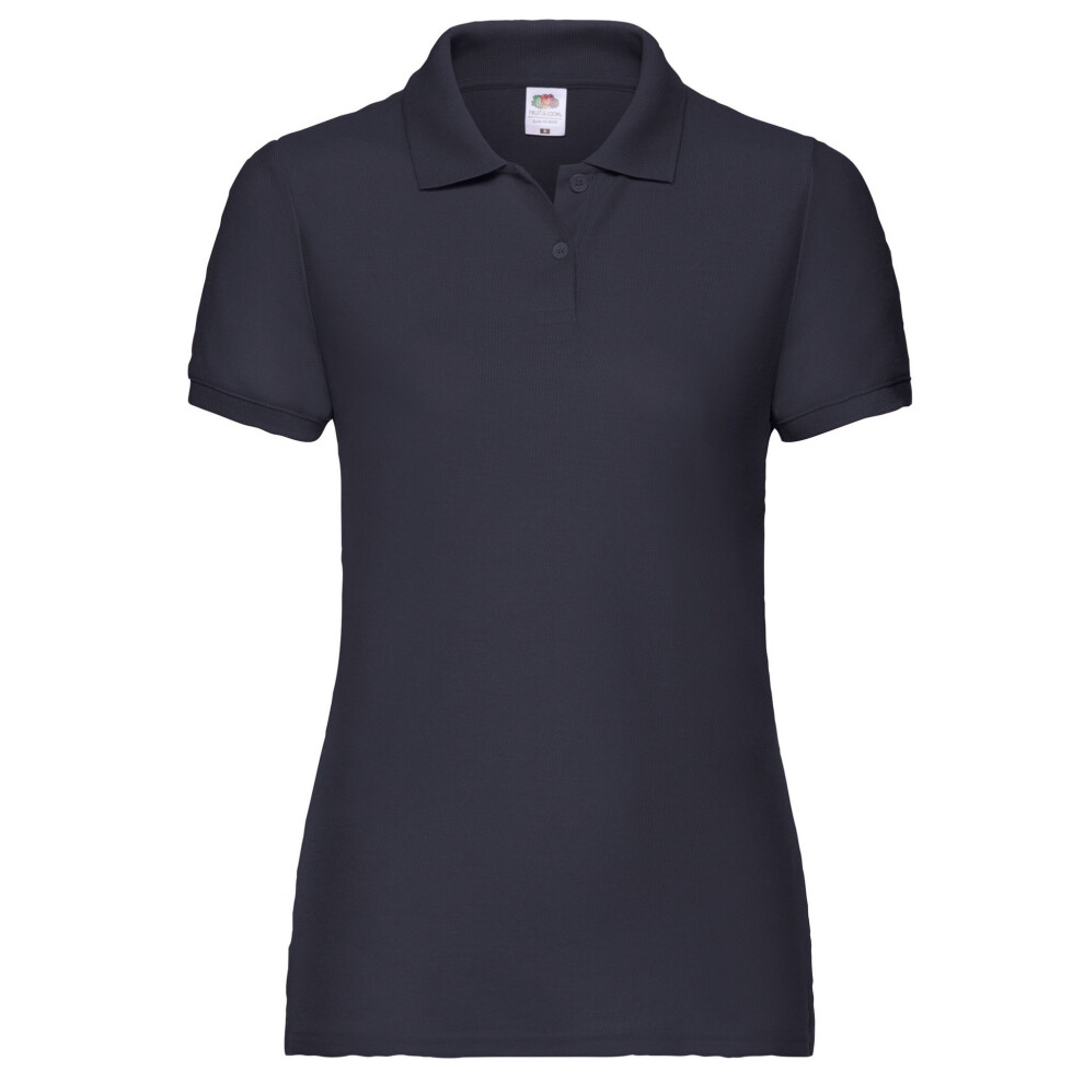 Fruit Of The Loom (M, Deep Navy) Womens/Ladies Lady Fit 65/35 Polo Shirt