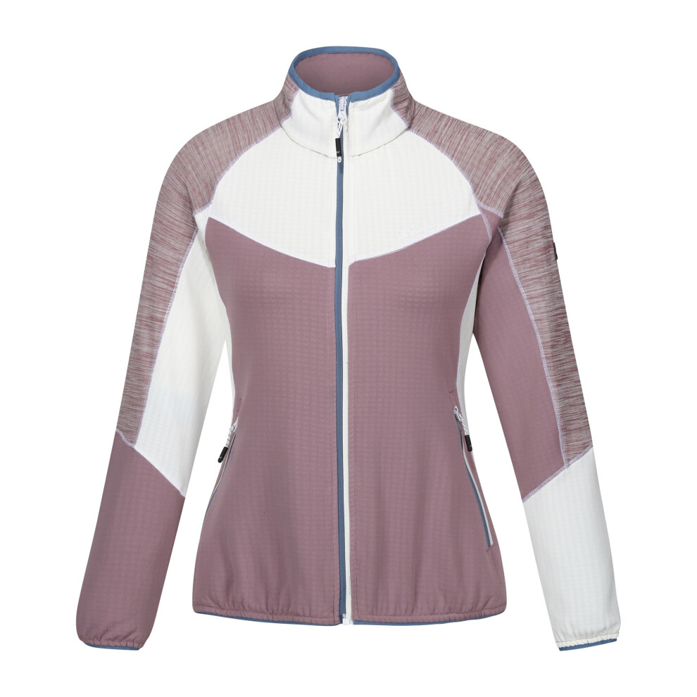 Regatta Women's White Hepley Ii Full Zip Fleece Jacket - Heather / - 20 Uk - Heather/ - 96% Recycled Polyester/4% Elastane - Image 2