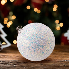 Boule de Noël de 8 cm, boule en mousse colorée pour décoration de sapin, de fenêtre et de centre commercial, compatible avec les décorations de