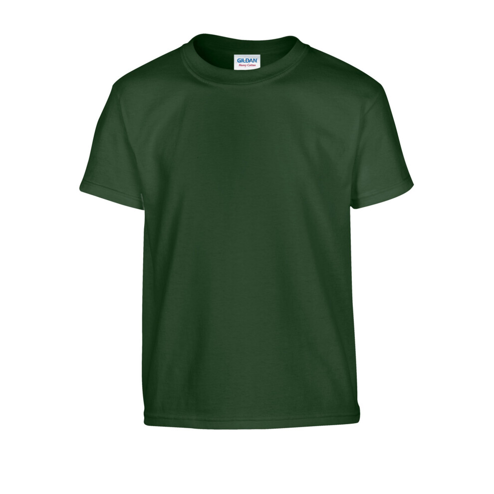 Gildan (L, Forest) Childrens/Kids Heavy Cotton T-Shirt