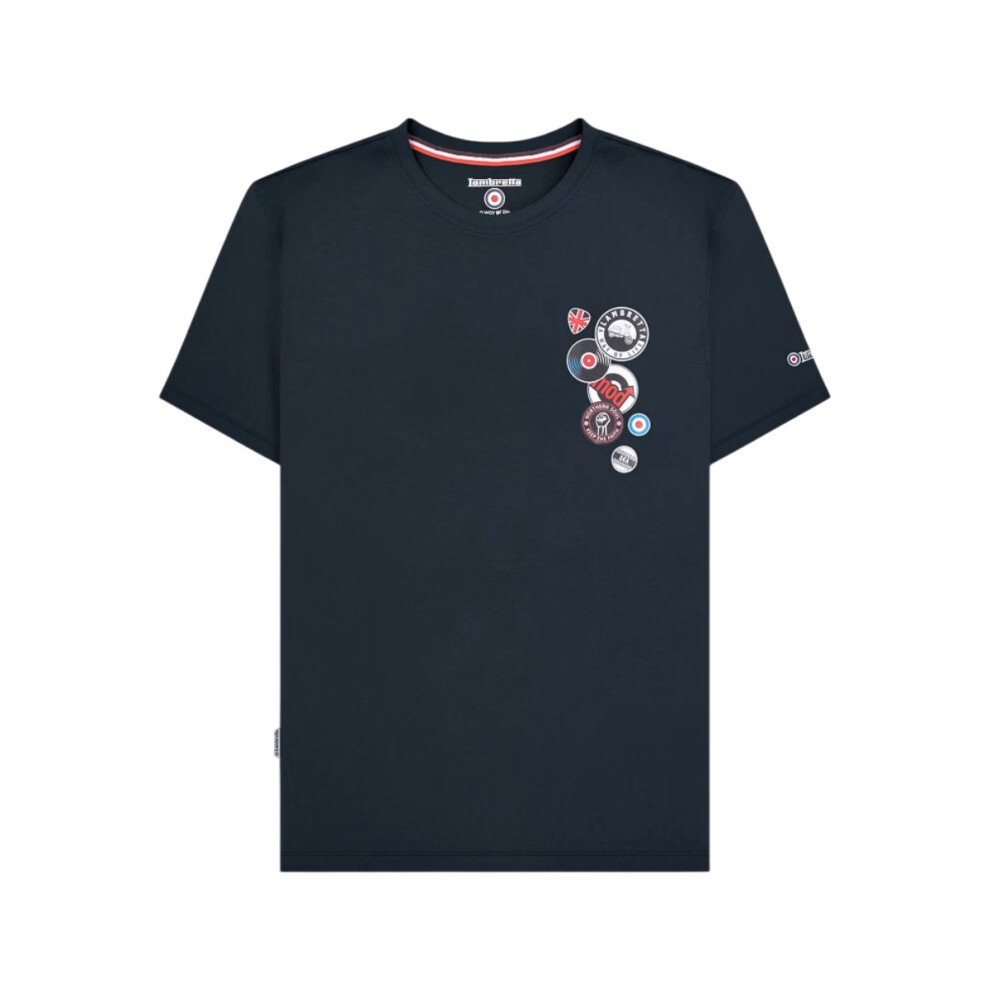 Lambretta (4Xl, Navy) Mens Badge T-Shirt