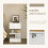 Homcom Mesita de Noche Blanco 39 x 39 x 65 cm 6