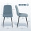 Homcom Sillas de Comedor Azul 45 x 54 x 87 cm 3