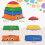 Bloques de Equilibrio Multicolor 33.5 x 33.5 x 28 cm 6