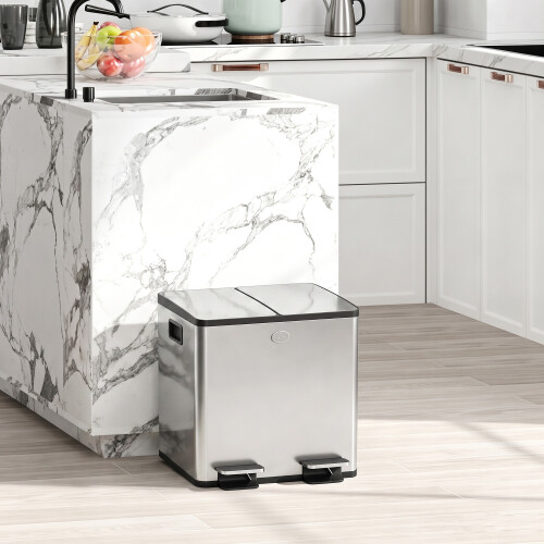 Homcom Cubo de Basura Gris 41.7 x 36.6 x 43.2 cm 1