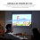 Homcom Pantalla de Proyector Blanco 244 x 183 cm 6