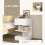 Homcom Mesita de Noche Blanco 39 x 39 x 65 cm 4