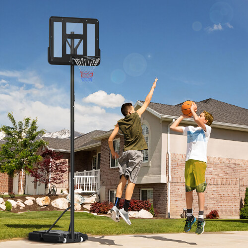Homcom Canasta de Baloncesto Negro 110 x 75 x 365 cm 1