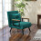 Homcom Sofá Cama Individual Verde 63 x 73 x 81 cm 4
