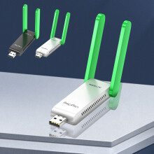 Jacenvly USB WiFi6Adapter1400M, kompatibilný so stolnými počítačmi a notebookmi, 5G bezdrôtová sieťová karta s prijímačom
