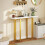Homcom HOMCOM Modern Slim Long Accent Sofa Side Table for Hallway, White 2