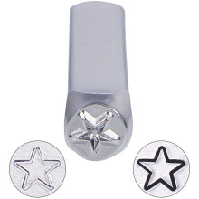 Stampaí Dearaidh Miotail 6mm Stampa Dearaidh Réalta Stampa Punch Miotail le haghaidh Seodra, Ealaíne Cré, Leathar agus Tionscadail DIY Eile a
