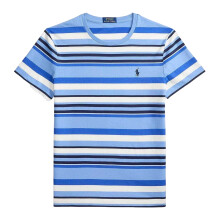 (XL, Bristol Blue) Ralph Lauren Mens Horizontal Stripe Regular T-Shirt