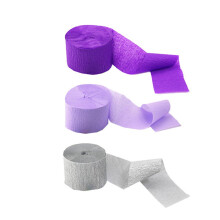 Farfi3Roll Hârtie Creponată Tăiată, Serpentine din Hârtie Creponată, Decor pentru Nuntă (Tip K)