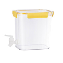 Distributeur de boissons XIUH avec couvercle et robinet, en plastique de qualité alimentaire, compatible avec le réfrigérateur, pour limonade, jus