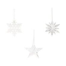 Nouvelles décorations de Noël : sapin de Noël, guirlande de flocons de neige transparents en acrylique, décoration à suspendre à la fenêtre,