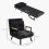 Homcom Sofá Cama Individual Negro 63 x 73 x 81 cm 4
