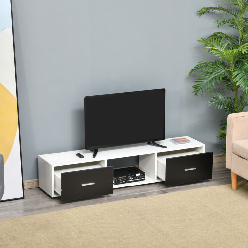 Homcom Mueble de TV Bicolor 140 x 30 x 32 cm 2