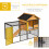 PawHut Conejera de Exterior Multicolor 122 x 63 x 92cm 7