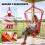 Outsunny Silla Hamaca Colgante Multicolor 100 x 60 x 100 cm 4