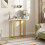 Homcom HOMCOM Modern Slim Long Accent Sofa Side Table for Hallway, White 9