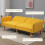 Homcom Sofá Cama 2 Plaza Amarillo 173 x 75 x 73 cm 6