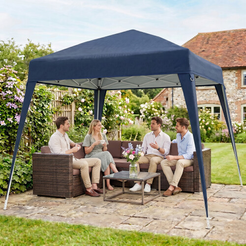 Outsunny Carpa Plegable Azul 240 x 240 x 250 cm 1