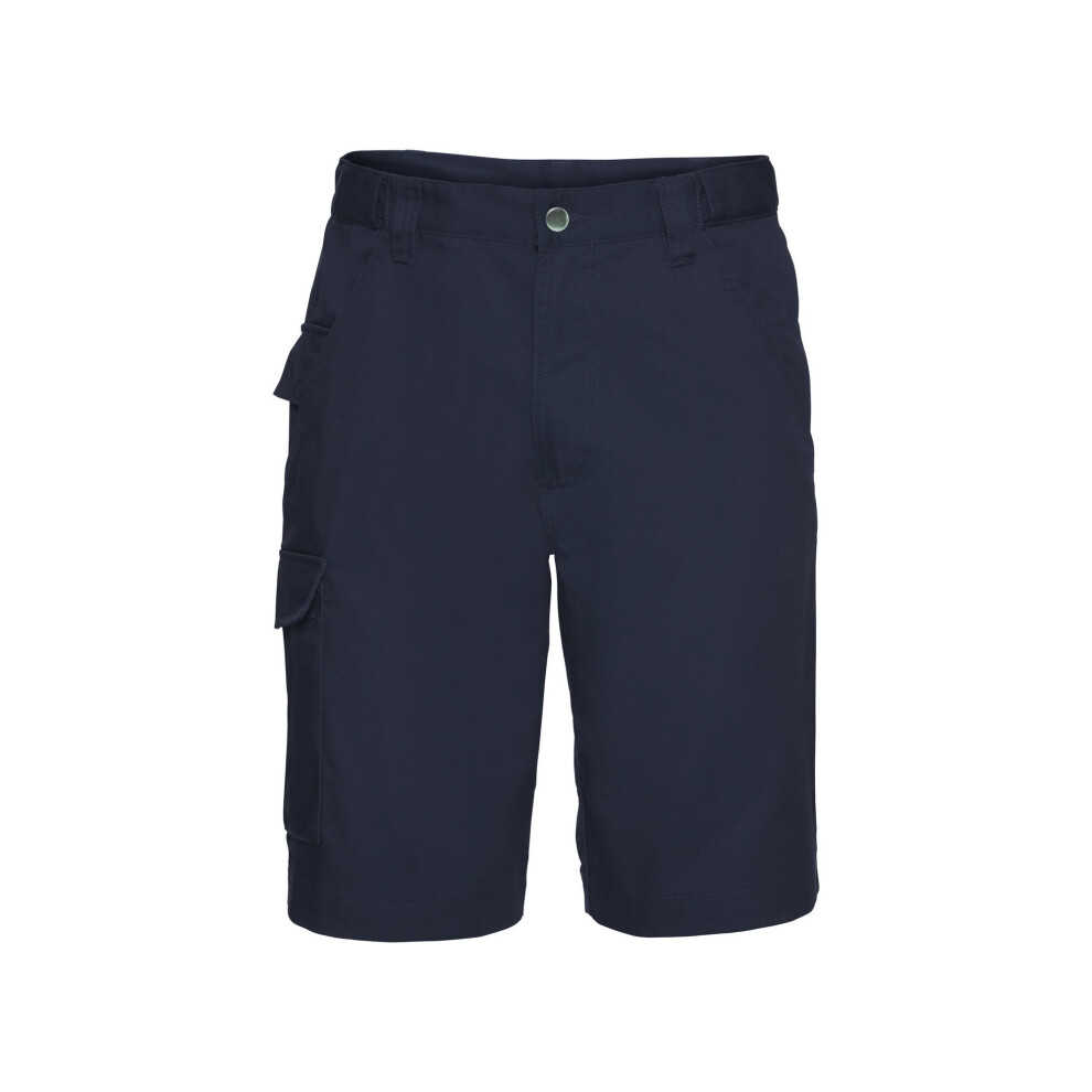 Russell Athletic Mens Polycotton Work Shorts (French Navy) - Size 38 Regular - Image 2