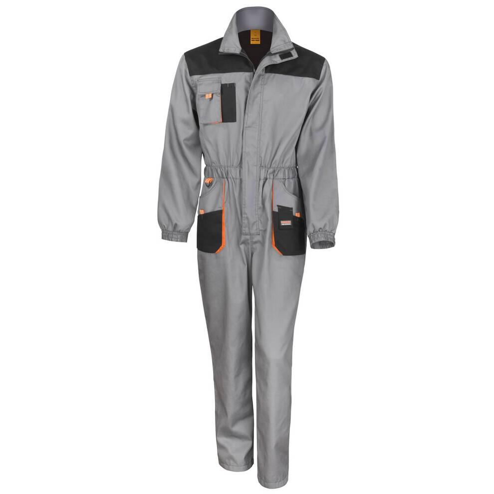 Result (Xl, Grey/Black) Work-Guard Mens Lite Coverall