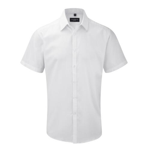 Russell (15.5, White) Russell Mens Short Sleeve Herringbone Work Shirt