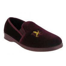 (13 UK, Wine) Mirak Warminster/Frank Slip-On Slipper / Mens Slippers / Classic Slippers