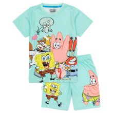 (3-4 Years, Blue) SpongeBob SquarePants Childrens/Kids Short Pyjama Set