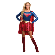 (L, Red/Blue) Supergirl Womens/Ladies Costume