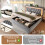 (Grey, Double) Roomfitters Bed Upholstered Ottoman Bed Frame with Smart RGB LED Lighting USB Type-C 8