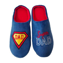 (11 UK-12 UK, Blue/Red) Keanu Mens Super Dad Slip-on Mule Slippers