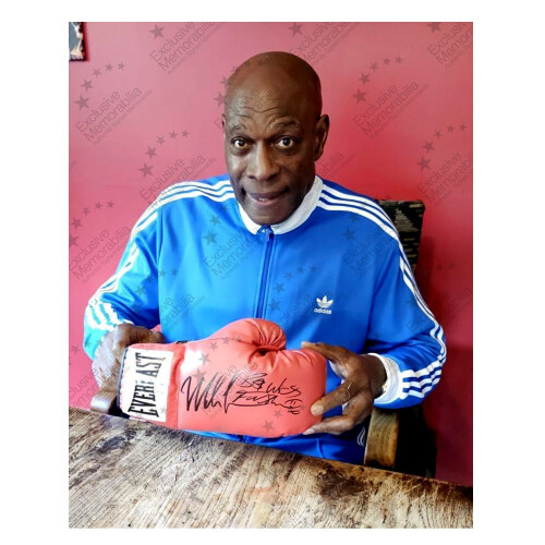 Mike Tyson And Frank Bruno Signed Red Boxing Glove 1