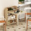 Homcom HOMCOM Folding Dining Table, Kitchen Table with Shelves Oak Wood Effect 2