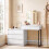 Homcom HOMCOM Vanity Makeup Desk LED Mirror Bedroom White 9