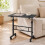 Homcom (Black) HOMCOM Overbed Table Adjustable Height with Steel Frame 8