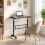 Homcom (Black) HOMCOM Overbed Table Adjustable Height with Steel Frame 9