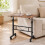 Homcom (Brown) HOMCOM Overbed Table Adjustable Height with Steel Frame 8