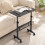 Homcom (Black) HOMCOM Overbed Table Adjustable Height with Steel Frame 2